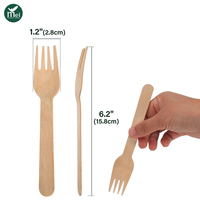 Emballage personnalisé, couverts en bois jetables, ustensiles compostables en vrac, faible MOQ pour les petites entreprises