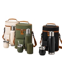 Ensemble cadeau, sac isotherme pour bouteille de vin, tissu imperméable 300D, sac isotherme à 3 couches avec fermeture éclair durable pour pique-nique et voyage