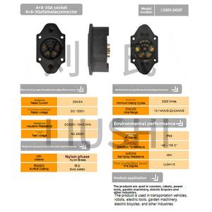 Настраиваемый 4 + 8 35A соединитель для укладки дома Портативный быстроразъемный накопитель энергии медный сплав интерфейс нейлоновые разъемы - Product Image 4