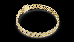 Pulsera de Eslabones Cubanos con Diamantes Cultivados en Laboratorio, Plata de Ley, Diseño Elegante y Atrevido, Brillo Atemporal, Regalo para Fiestas - Product Image 6