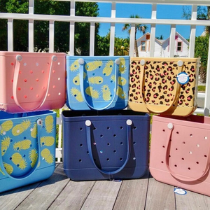 Sacs de plage en EVA imprimés, structurés, imperméables, gaufrés, grands, durables, pour femmes et familles, personnalisables - Product Image 1