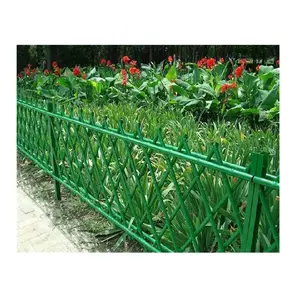 优质低价厂家供应中国粉末涂层绿色花园竹篱笆花园装饰围栏