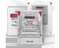 Meter Energi Digital Fasa Tunggal De Iixi DDS606 220V 15(60)A Din Rail KWh Pengukur Listrik Linghangzhe