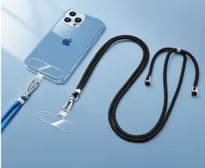 Phổ Crossbody điện thoại dây buộc chuỗi trở lại clip tinh thể điện thoại di động trở lại vòng lặp Dây Xích