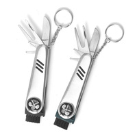 Outil de réparation de divots de golf multifonction 6 en 1, couteau de poche en acier inoxydable, nettoyeur de clubs de golf, fabricant de balles de golf, accessoires de golf