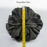 Vente en gros de chouchous en satin de soie XXL, grande taille, 19 cm, chouchous pour cheveux de femme, attaches pour cheveux, élastiques pour mariage