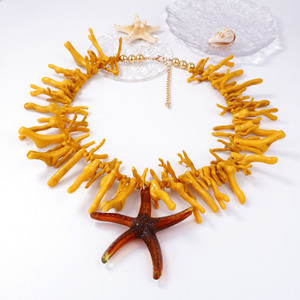 Kaimei 2025 Gioielli alla Moda, <span class=keywords><strong>Collana</strong></span> Grande Unica in Plastica con <span class=keywords><strong>Corallo</strong></span> Boho Oceano in 7 Colori, <span class=keywords><strong>Collana</strong></span> Girocollo Punk Rossa con Stella Marina e <span class=keywords><strong>Corallo</strong></span> - Product Image 3