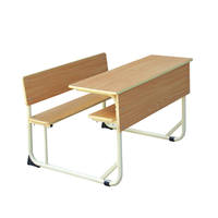 Ensemble de mobilier scolaire neuf : Bureau et chaise double pour étudiant, table et chaise d'école, bureau d'étude pour étudiant