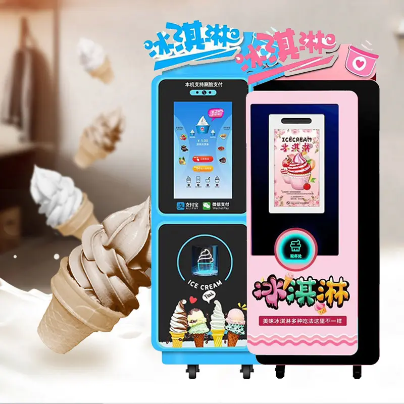 China Factory Ice Cream Automatic Smart Vending Machine For Ice-Cream Gelato Maker
