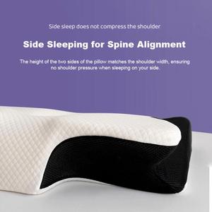 Almohada Cervical de Espuma Viscoelástica con Diseño 2025, Soporte Ergonómico para Mejorar la Calidad del Sueño, para Oficina, Siesta y Viajes - Product Image 4