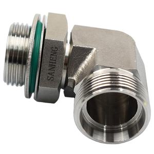 Extremos de perno ajustables de rosca macho BSP de alta calidad y duraderos Tipo de <span class=keywords><strong>mordida</strong></span> 90 Codo Unión hidráulica Conector de tubo Accesorio de tubería - Product Image 2