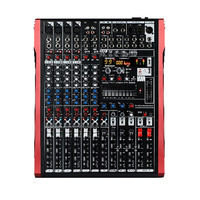 Console de mixage audio 8 canaux avec 99 effets DSP pour MP3, égaliseur 3 bandes par canal, interface audio USB intégrée, protection de sécurité