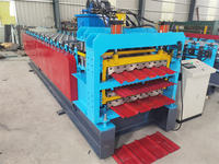 Machine automatique de formage de tôles de toiture à double couche 836, ligne de production de tuiles métalliques IBR haute vitesse