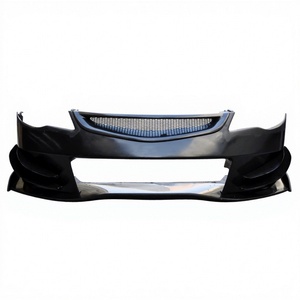 Kit carrosserie pare-chocs avant en FRP style JS pour Honda Civic FD2 Type R 8ème génération 2006+ – Lame de pare-chocs en plastique de remplacement à ajustement direct - Product Image 1