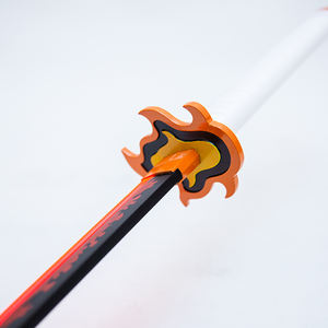 ดาบนิชิริน rengoku kyojuro Katana 102ซม. ดาบคาร์บอนสามารถส่องแสงใบมีดอะนิเมะคอสเพลย์ของสะสม - Product Image 3
