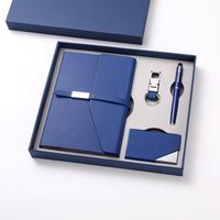 Ensemble cadeau d'entreprise promotionnel avec carnet A5 en tissu/PP, stylo, porte-clés, porte-cartes et agenda professionnel