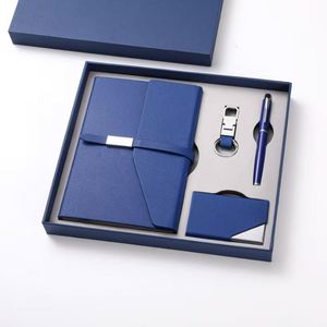 Promotional Corporate Gift <b>Sets</b> Pen Key Chain Card Holder <b>Notebook</b> Gift <b>Set</b> A5 Business Office Diary With Pen Key Ring - Product Image 1
