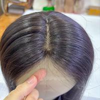 Topper capillaire hybride en dentelle de soie de qualité médicale, ligne de cheveux naturelle sans couture pour femmes, cuir chevelier naturel, blond brun pour cheveux clairsemés