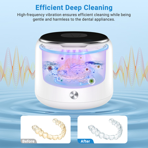 Ultrasonic UV <b>Cleaning</b> Jewelry Watch Washing Dental False <b>Teeth</b> Aligner Retainer Mouth Guard Ultrasonic Denture Cleaner - Product Image 2
