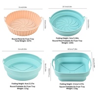 Panier de cuisson pliable réutilisable antiadhésif de qualité alimentaire avec poignées pour four, micro-ondes, plateau en silicone pour friteuse à air