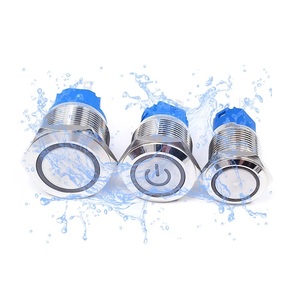 Công Tắc Nút Bấm Kim Loại Chống Nước Màu Đỏ Xanh Dương 12/16/19/22Mm 5V 12V 24V 220V Công Tắc Nguồn Động Cơ Xe Hơi Chốt Tạm Thời Đèn <span class=keywords><strong>LED</strong></span> - Product Image 3