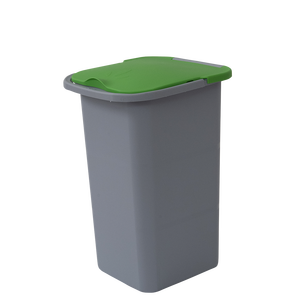 Cubo de Reciclaje de 24 Litros con Tapa Verde de PP, Contenedor de Basura con Tapa Abatible para Cocina y Oficina - Product Image 1