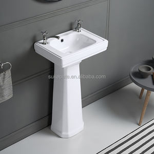 <span class=keywords><strong>Barato</strong></span> baño independiente de cerámica lavabo de pie lavado a mano Victoria clásico pedestal lavabo vintage - Product Image 1