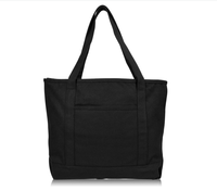 Gelory Sac fourre-tout en toile de coton personnalisé recyclé de couleur avec logo de taille avec poches intérieures et extérieures