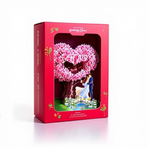 Tarjeta de Felicitación 3D Pop-Up, Árbol del Amor en Forma de Corazón, Escena Romántica de Pareja de Novios, Manualidad en Papel, Regalo - Product Image 2