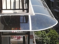 Auvent d'angle pour porte d'entrée de terrasse sur le toit, nouveau style