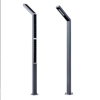 Profil en aluminium pour bande LED, alimentation solaire et secteur, IP65, pour éclairage de jardin extérieur