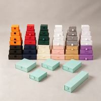 Boîtes cadeaux de luxe personnalisées en carton rigide avec tiroir coulissant, doublées d'éponge, vernies, forme sur mesure pour parfum
