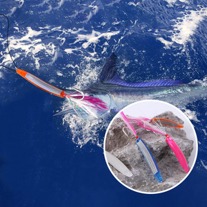 1,2G 6cm Trolling Lure Falda luminosa Cabeza de plomo de alta resistencia Horquilla Arco Ángulo Gancho Caballa Cebo de pesca - Product Image 4