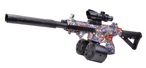 Pistolas de juguete eléctricas Hot Sell M4 de doble cañón Gelblaster Splatter Gel Drum Clips - Product Image 4