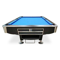 Billard ardoises style américain standard à 9 boules de style moderne Table de billard de 8 pieds et 9 pieds avec boules Retour automatique à vendre