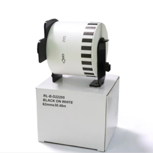 Etiquetas continuas de alta calidad para Brother <span class=keywords><strong>QL</strong></span> <span class=keywords><strong>800</strong></span>, pegatina impermeable negra personalizada, carrete térmico directo para supermercado, permanente - Product Image 2