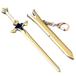 Nouveau <span class=keywords><strong>SAO</strong></span> Épée Art En Ligne Porte-clés Arme Clé Chaîne Anneau Cosplay Bijoux 17CM - Product Image 4
