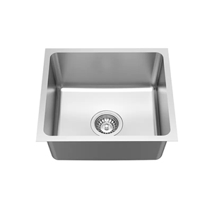 Fregadero de cocina utilitario de barra, cuadrado, mini, de un solo tazón, bajo encimera, de acero inoxidable SUS304 cepillado, antihuellas, de gran profundidad y diseño personalizado - Product Image 6