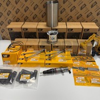 Kit de réparation de chemise de cylindre et segment de piston pour moteurs CAT de machines de construction C6.4 C6.6 C-9 C7 C9 C13 C15 C18 3126 3306 3406