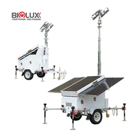 Tour d'éclairage solaire LED à rotation réglable à 360 degrés avec alimentation CC blanche pour éclairage de terrain multidirectionnel