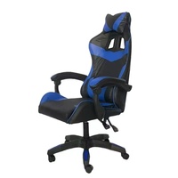 Chaise de bureau ergonomique pour adultes, en cuir véritable, noire et rouge, avec LED, de fabrication chinoise, pour le jeu sur ordinateur, en vente