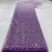 100% Polyester Unique Design Qualité Gradient Sequin Tissu 3mm Broderie pour Mariage