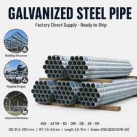 Tuyau en acier sans soudure galvanisé à chaud, tube revêtu de zinc Q235B Q345B 20, prix de gros #   A106 GrB DN20-DN500 Sch40 6m