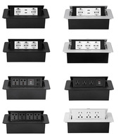 Prise de table escamotable avec 3 prises et 1 port USB Type-C, 13A 16A, en alliage d'aluminium, IP20, norme universelle BS UK EU