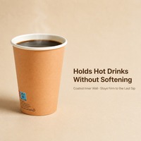 Gobelets jetables en papier couché 355 ml pour café chaud, imperméables, écologiques, pour cafés, boulangeries, restaurants, hôtels, services de boissons à emporter