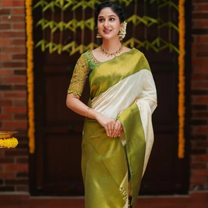 ผ้าปัลลูคุณภาพพรีเมียม ดีไซน์ดั้งเดิม สวยงาม หรูหรา เหมาะสำหรับงานปาร์ตี้ งานแต่งงาน และสวมใส่ลำลอง - Product Image 1