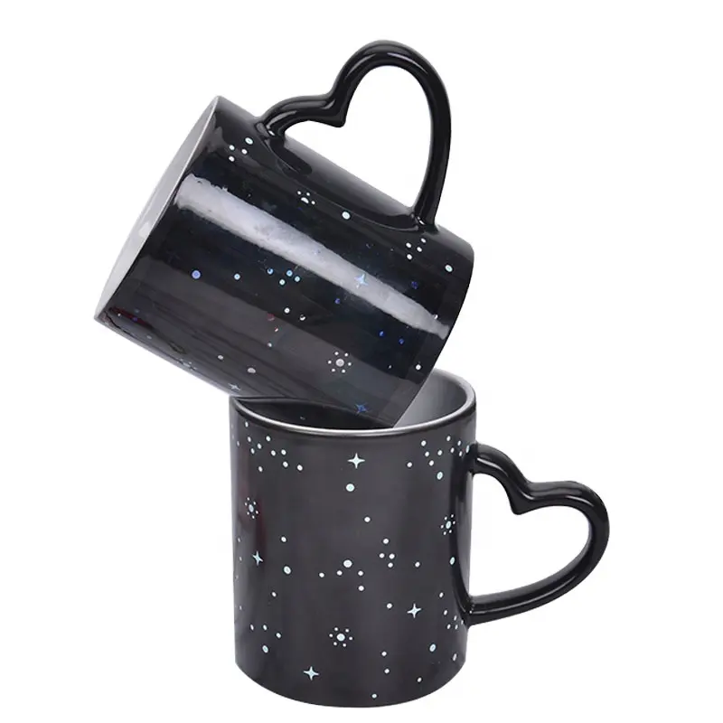 Il segno del cielo stellato caldo che cambia il colore della tazza di ceramica personalizzata creatività tendenza tazza da tè personalizzabile incisione fotografica stampabile