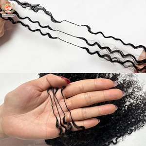 Crochet tóc con người afro <span class=keywords><strong>kinky</strong></span> xoăn vô hình knotless Crochet phần mở rộng tóc người với chuỗi ở giữa trước khi tách - Product Image 2