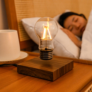 Magnetic Levitating Floating <b>Light</b> Bulb for Bedroom Living Room - Creative LED Desk Night Lamp Home Decorative Unique Gift - Product Image 4