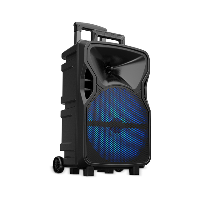 Sing E Single 12 Inch BT Portable Trolley Speaker Party Speaker with Remote USB Function Led Lighting